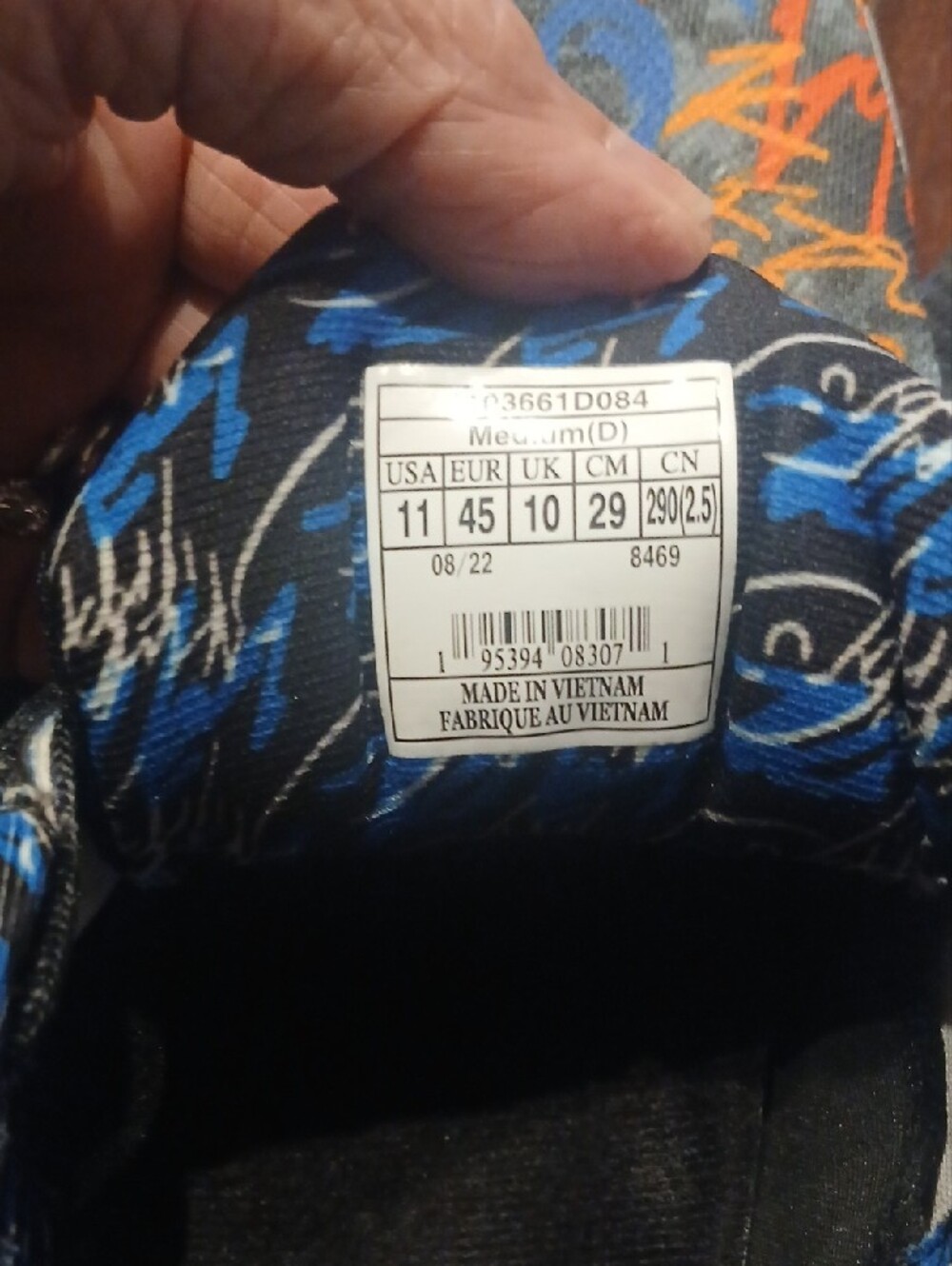 Brooks Black Sneakers with Blue, Orange & Green Graffiti - Picture 2 of 6